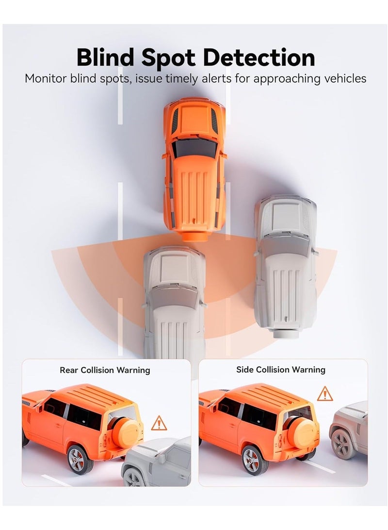 WOLFBOX G850 PRO 12" 4K Mirror Dash Cam, ADAS & 5.8GHz WiFi Smart Rearview Mirror for Cars & Trucks, Night Vision, Included 64GB Card & GPS - Image 5