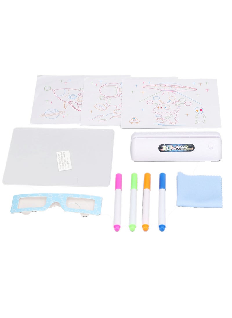 Velaurs 3D Magic Drawing Pad Fun Lightweight Reusable Educational Practical Fluorescent Luminous Writing Board for Children  - Image 3