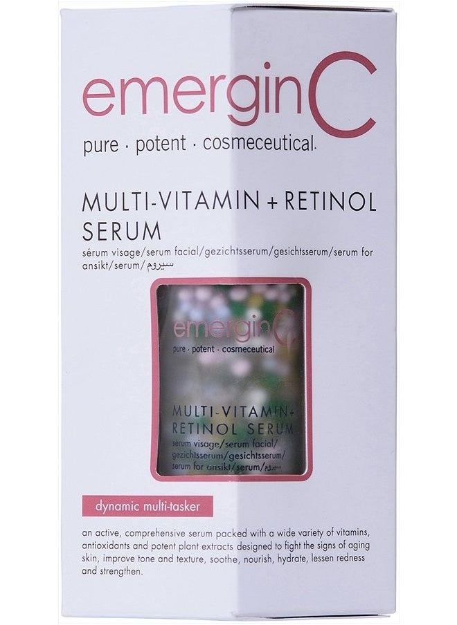 EmerginC - emerginC MultiVitamin + Retinol Serum - Micro-Encapsulated Spheres + Vitamin C to Help Combat Visible Signs of Aging, Sensitive Skin + Minor Redness (1.0 oz, 30 ml) - Image 1
