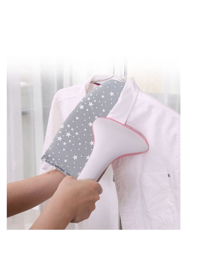 Suntown Garment Steamer Ironing Glove, Waterproof Heat Resistant Anti Steam Mitt with Finger Loop, Complete Care Protective Garment Steaming Mitt Accessories for Clothes (Grey stars) - Image 3