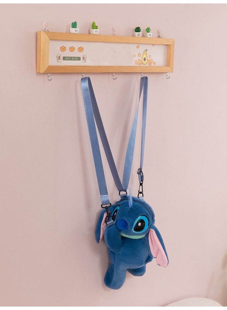 STITCH Blue Stitch doll bag plush bag backpack children's decoration bag - Image 4