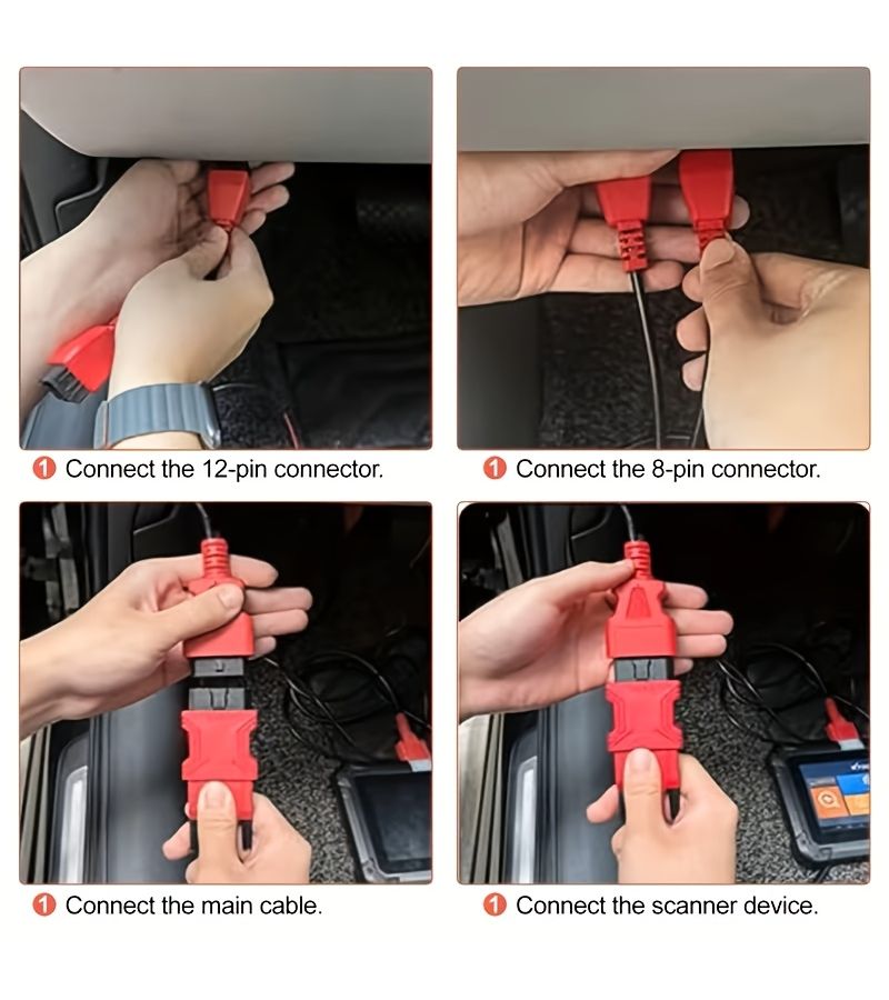 Red 12 8 Pin OBD2 Cable Adapter for Chrysler FCA SGW Security Bypass - Image 5