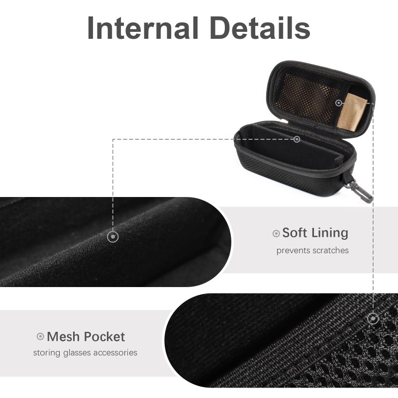 Bukere Double Eyeglasses Case with Adjustable Slots, EVA Hard-shell Travel Dual Glasses Sunglasses Organizer for Men Women - Image 4