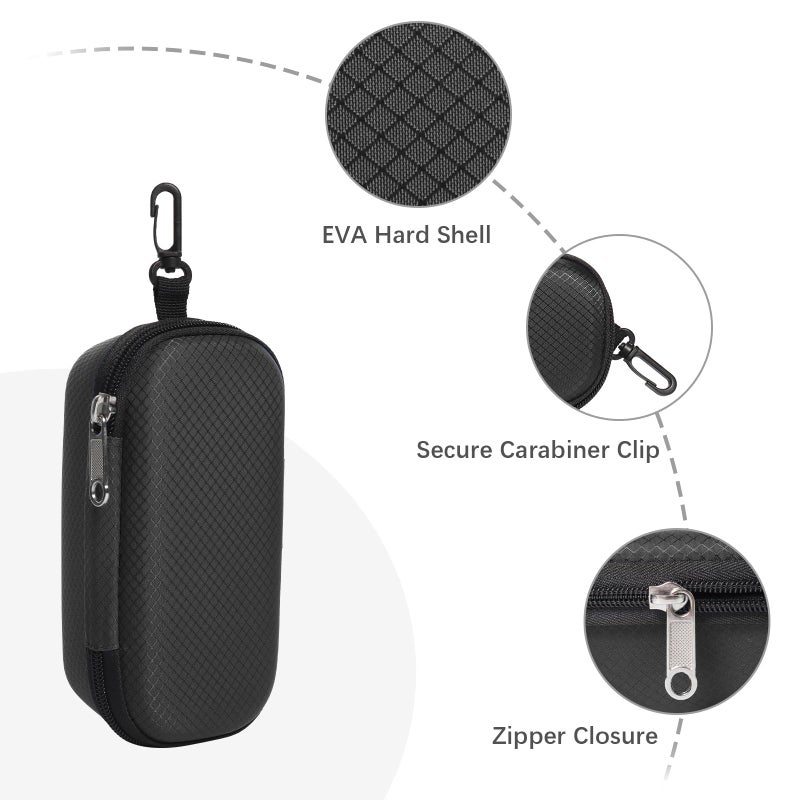 Bukere Double Eyeglasses Case with Adjustable Slots, EVA Hard-shell Travel Dual Glasses Sunglasses Organizer for Men Women - Image 3