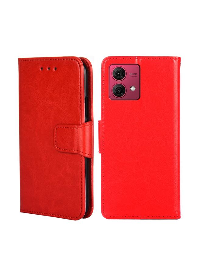 إيروريكس جراب لهاتف موتورولا موتو جي 84 5 جي، جراب هاتف جلدي بنسيج كريستالي - Image 1