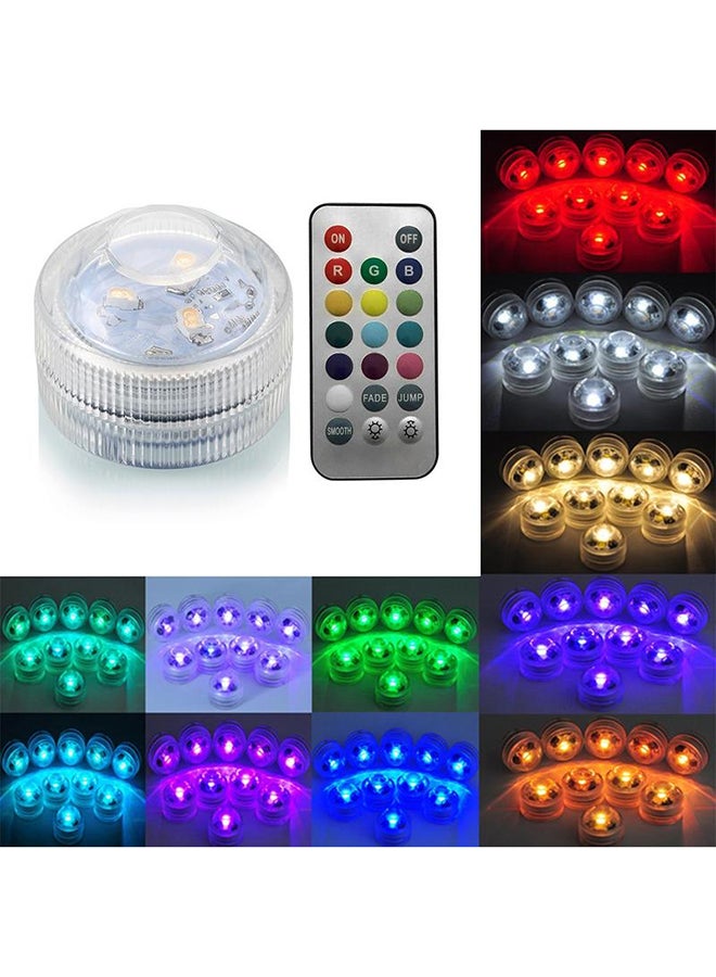 إسكدنيا مصباح بإضاءة LED مضاد للماء للتزيين مع جهاز تحكم عن بعد أبيض 15x10x5سم - Image 4