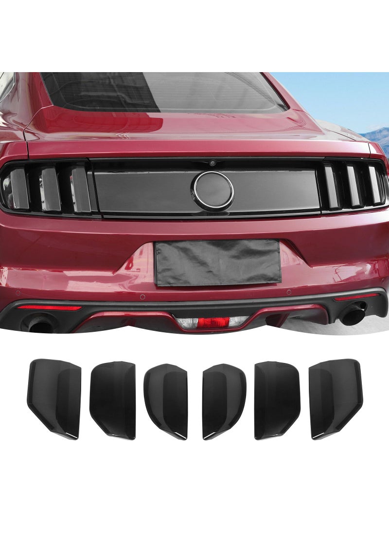 RT-TCZ RT-TCZ Tail Light Lamp Cover Guard Trim Frame Bezels Decoration Accessories Compatible with Ford Mustang (2015-2017 Smoke Black) 