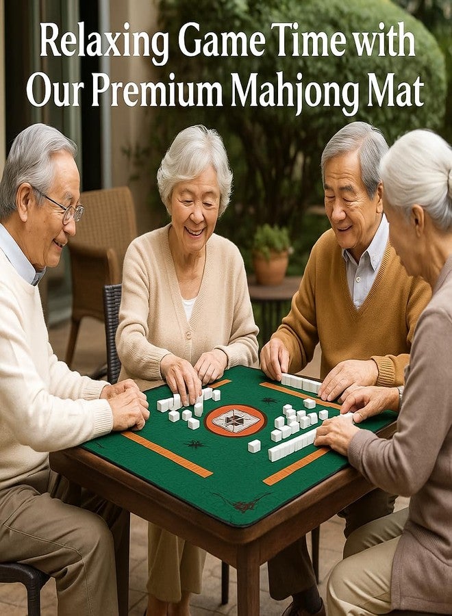 Feltectors Mahjong Mat for Table, Green, 34 x 34 Inches - Image 2