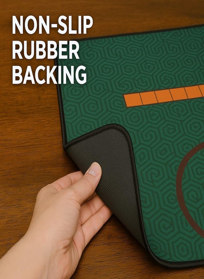 Feltectors Mahjong Mat for Table, Green, 34 x 34 Inches - Image 5