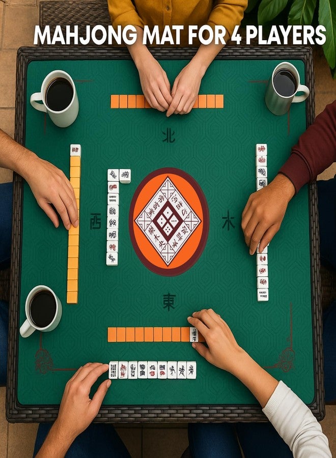 Feltectors Mahjong Mat for Table, Green, 34 x 34 Inches - Image 3