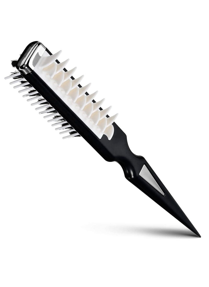 Excefore - Hair Styling Brush Combs for Hair, 2 Pack Portable Double Sided Pick Combs, Instant Hair Volumizer Tool, Bounce Curl Defining Brush, Hair Style Curl Comb Hair Brushes for Women, Men, Black - Image 1