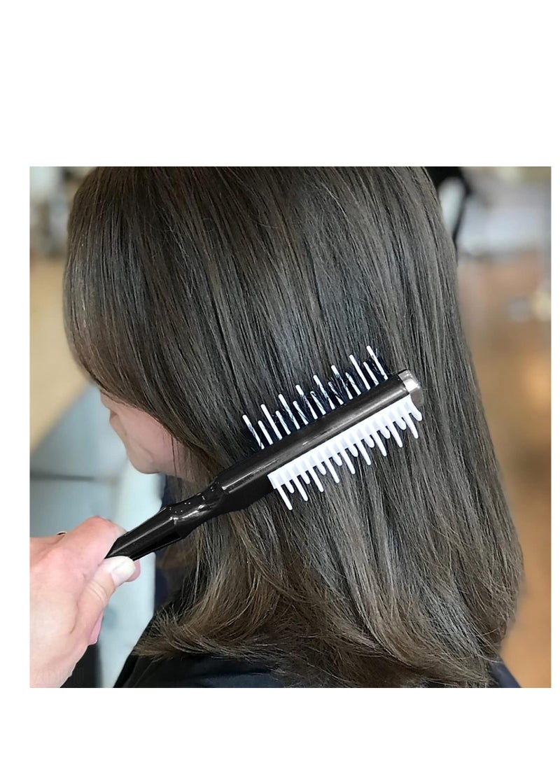 Excefore - Hair Styling Brush Combs for Hair, 2 Pack Portable Double Sided Pick Combs, Instant Hair Volumizer Tool, Bounce Curl Defining Brush, Hair Style Curl Comb Hair Brushes for Women, Men, Black - Image 1