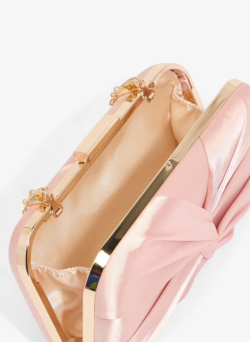 Khizana Pink Pleated Clutch for Women | Best Price UAE
