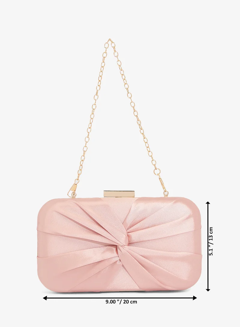 Khizana Pink Pleated Clutch for Women | Best Price UAE