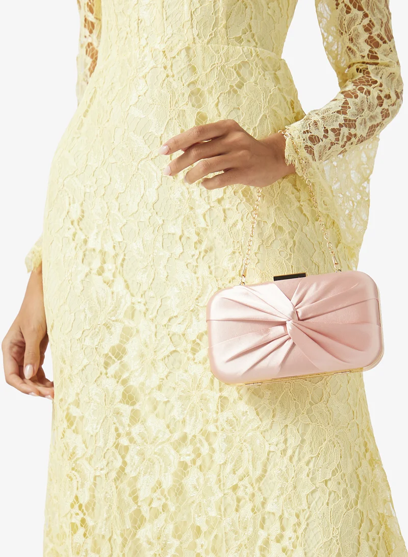 Khizana Pink Pleated Clutch for Women | Best Price UAE