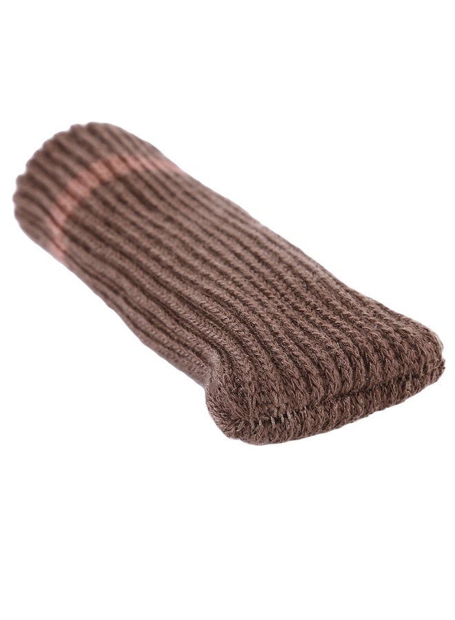 16pcs Furniture Leg Protectors , Protectors Knitted Chair Leg Cover Moving Easily and Reduce Noise Wood Floor Protectors（Brown） - Image 4