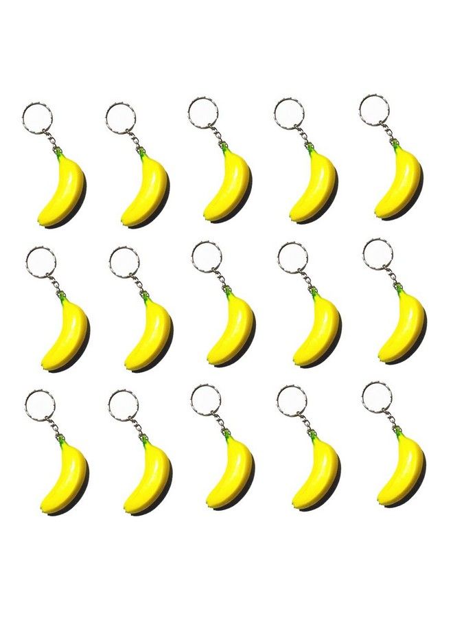 iMagitek 15 Pack Banana Keychains For Kids Party Favors Supplies School Carnival Prizes Party Bag Gift Fillers Banana Stress Relieve Toy - Image 1