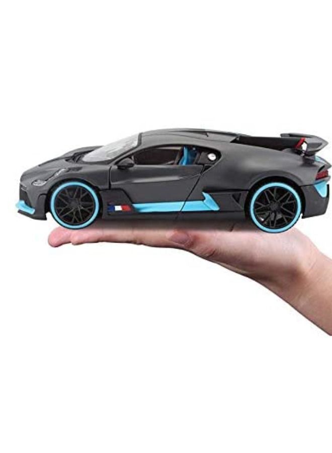 1/32 Bugattii Divo Model Car, Alloy Diecast Pull Back Toy Vehicle with Light and Music, Supercar Toys for Toddlers Kids Children Gift (Dark Gray)  - Image 3