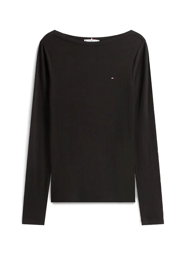 TOMMY HILFIGER Striped Boat Neck T-Shirt