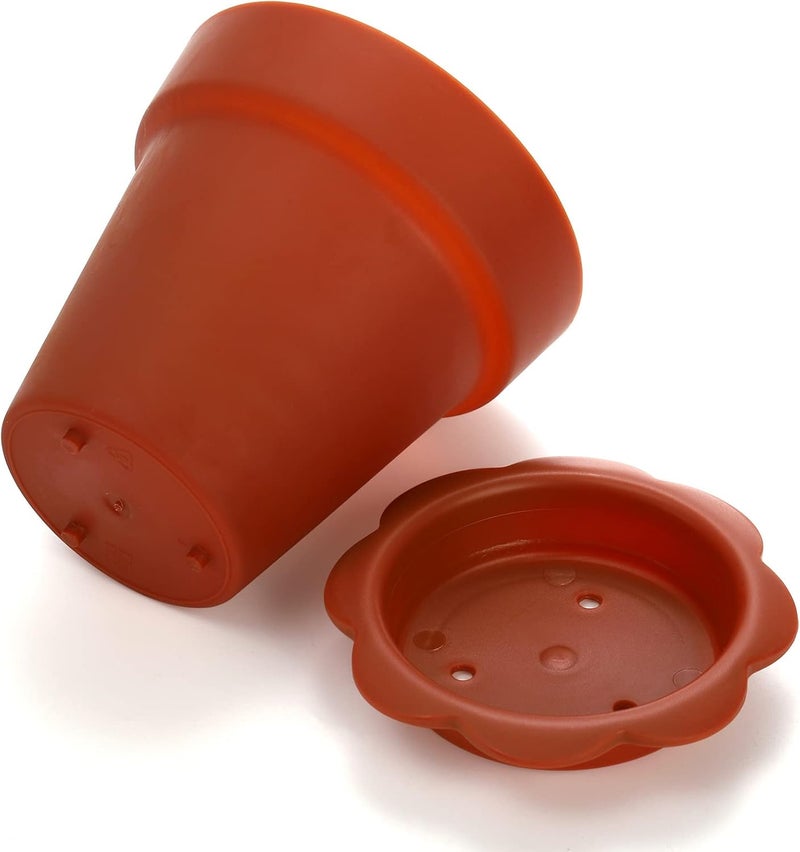 ZEAYEA 50 Pack Dessert Cups With Lids and Spoons 67 oz Plastic Parfait Appetizer Cups Cute Mini Flowerpot for Ice Cream Dirt Cake Fruit Trifles Pudding Yogurt Mousse Chocolate Dessert - Image 3