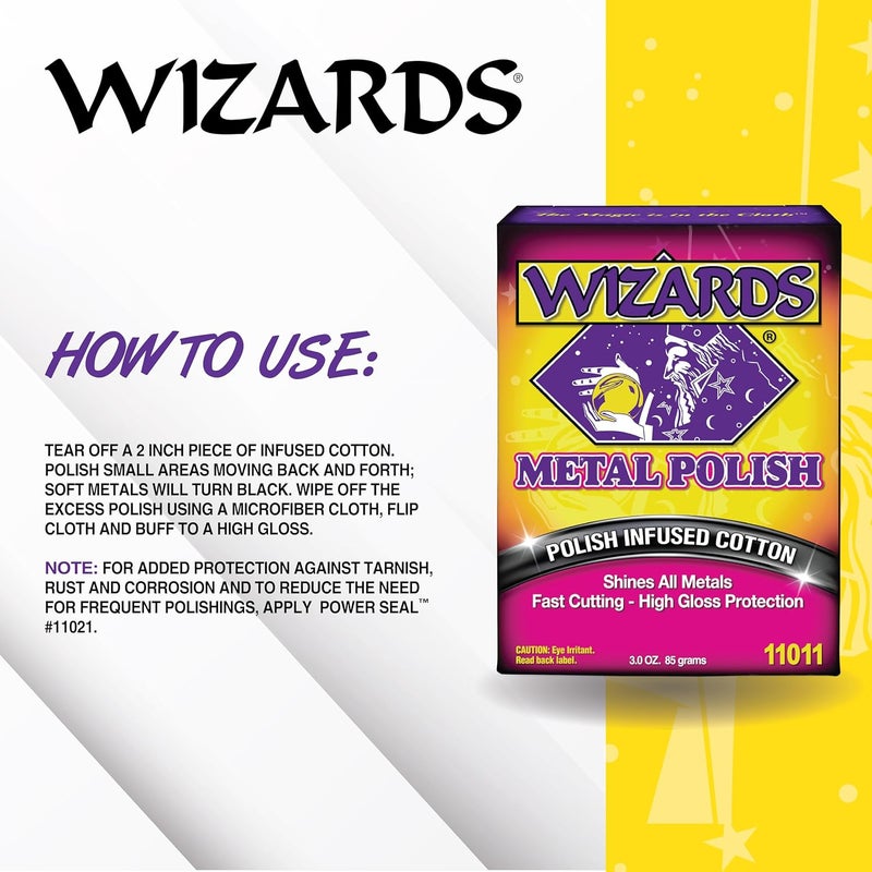 WIZARDS – Metal Polish Cloth - Automotive Detailing (1 Cloth) - Image 3