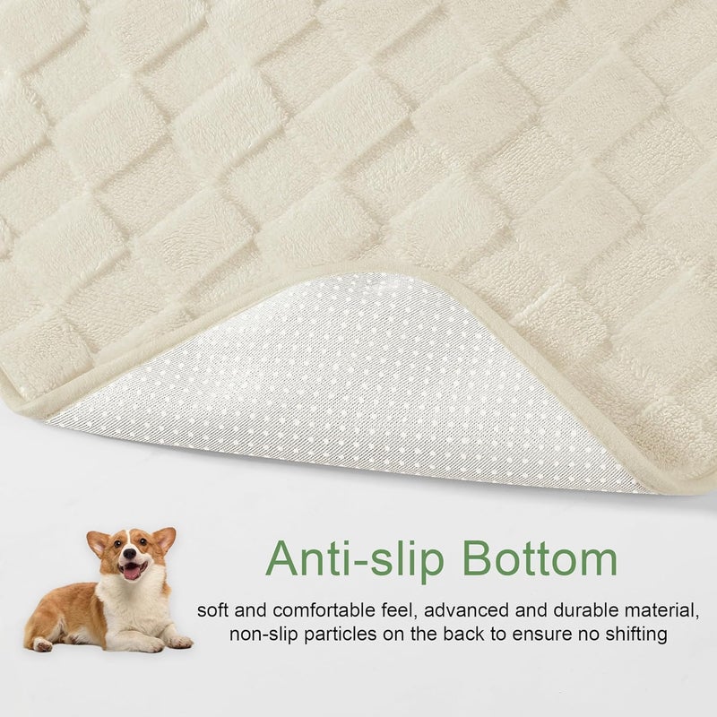 Foxdecor Couch Covers for 3 Cushion Couch Sofa Pet Friendly, Funny Fuzzy Pet Couch Covers, Anti Slip Sofa Covers Dog Cover for Couch Protector. (Cream White, 30x53 inch) - Image 4