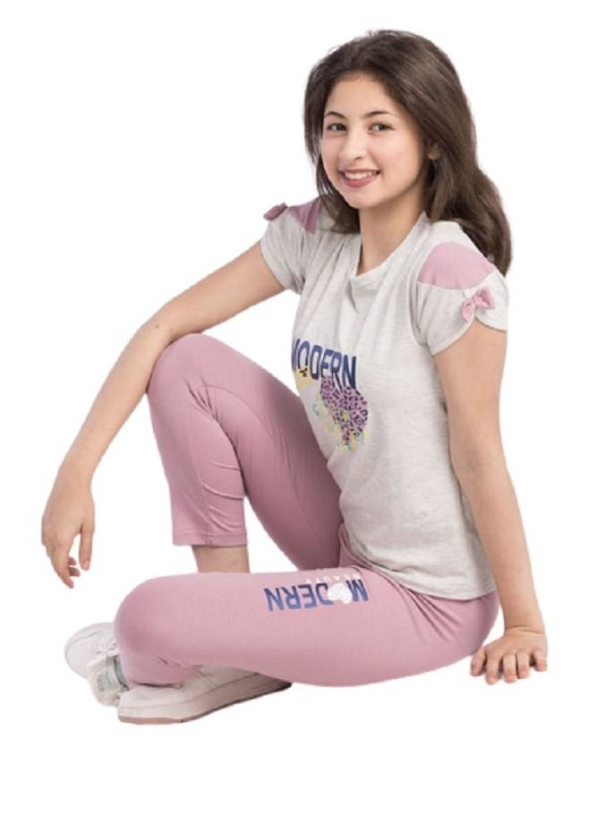 lecoo Girls  summer cotton pajamas - suitable for going out, clubbing and home - sizes from 12 to 16 years  - Image 4