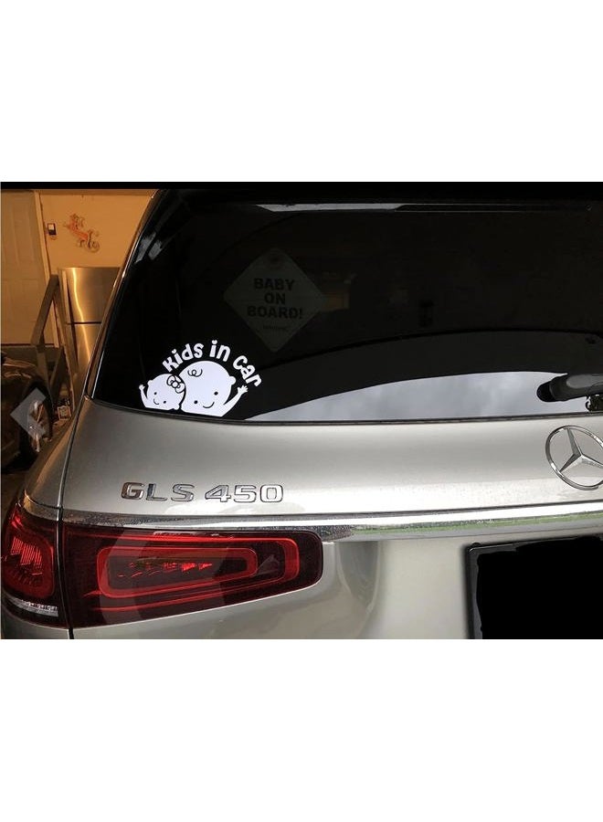 Vog Trends Kids in Car Decal Baby in Car Sticker Baby on Board car Decal White 7.25 inch VT-2001 - Image 3