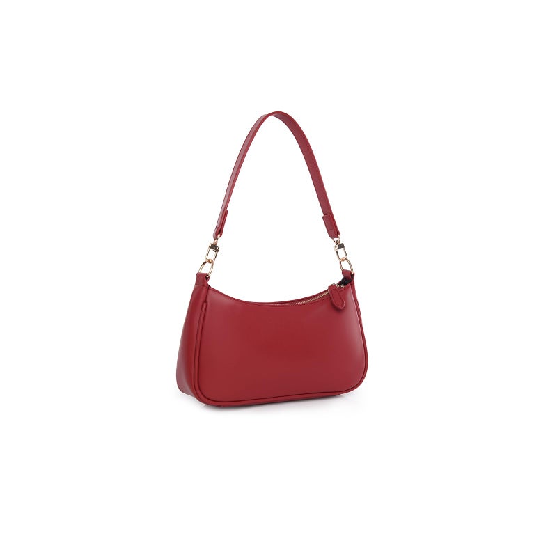Gumhay Shoulder Bag for Women with 2 Removable Straps and Zipper Closure Crossbody Bags Clutch Tote HandBags Purses (Red) - Image 1