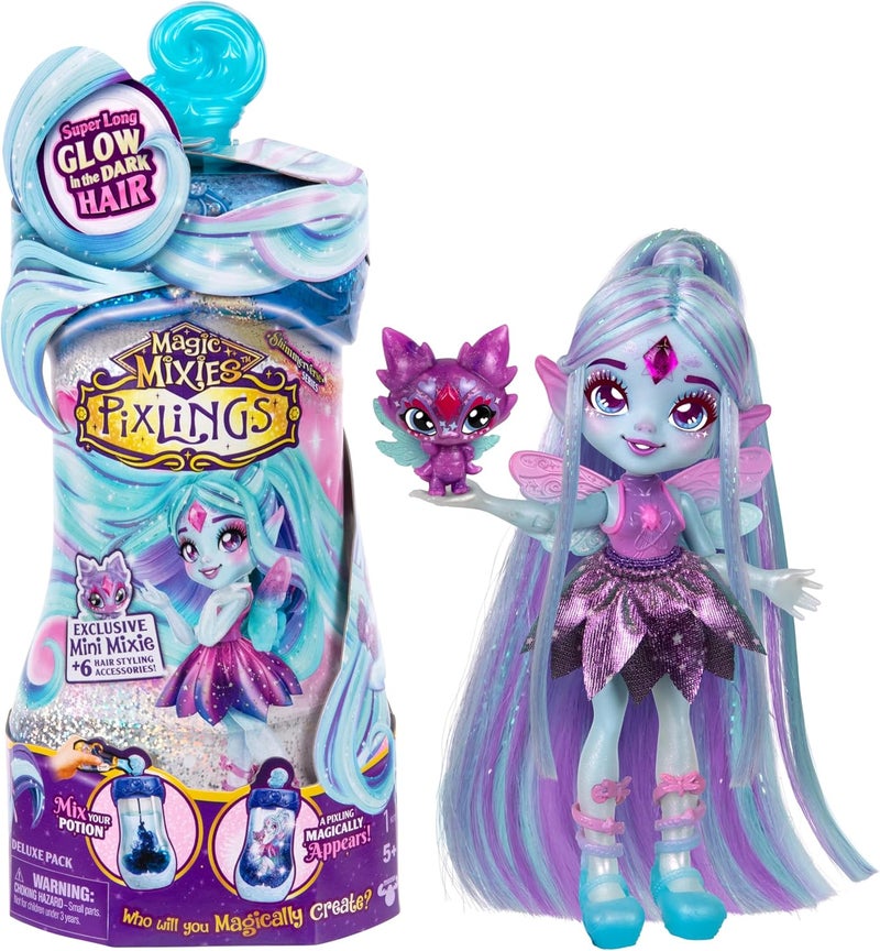 Magic Mixies Pixlings Deluxe Pack - Flyt The Dragonfly with Shimmer Reveal and Mini Mixie - Image 1