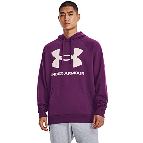 Under Armour Mens Rival Fleece Big Logo Hoodie, (514) Rivalry / / Onyx White, X-Small - Image 1