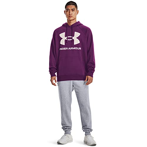 Under Armour Mens Rival Fleece Big Logo Hoodie, (514) Rivalry / / Onyx White, X-Small - Image 4