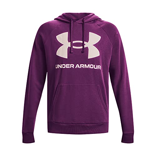 Under Armour Mens Rival Fleece Big Logo Hoodie, (514) Rivalry / / Onyx White, X-Small - Image 5