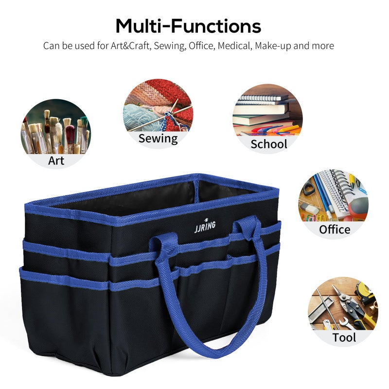 Jjring Fundamental Organizer 600D Nylon Artist Tote Bag, Blue Edge - Image 3