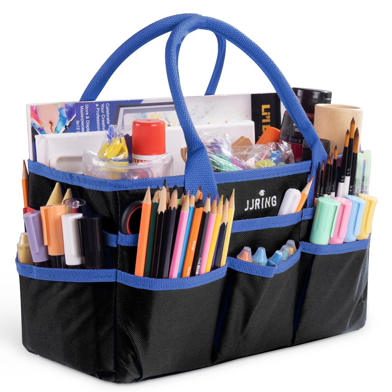Jjring Fundamental Organizer 600D Nylon Artist Tote Bag, Blue Edge - Image 1