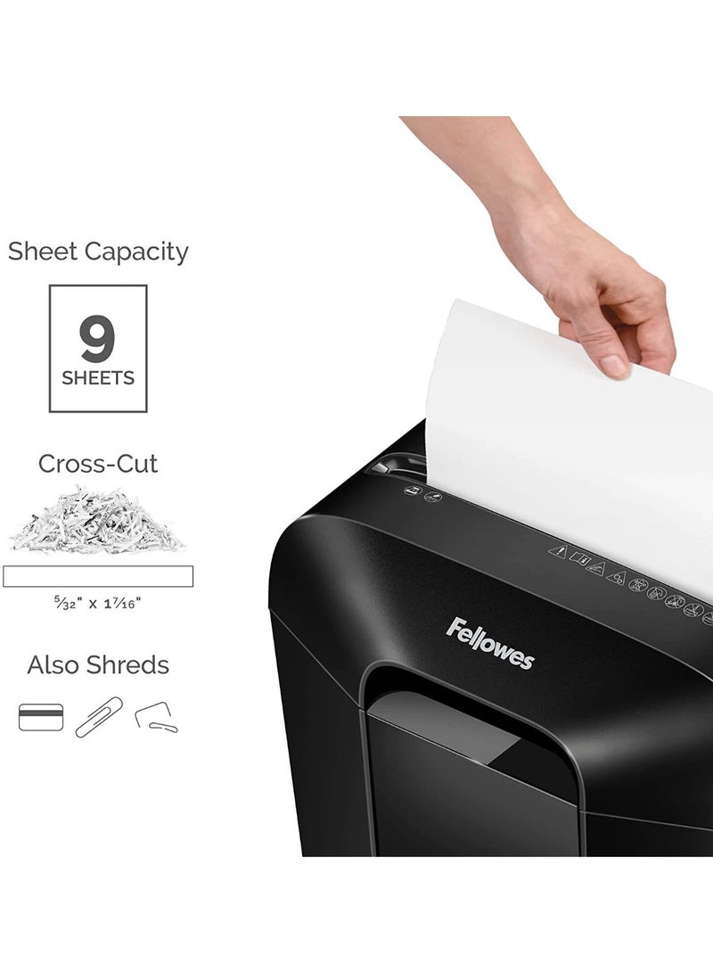 Fellowes Powershred LX50 9 Sheet Cross-Cut Shredder - Image 4