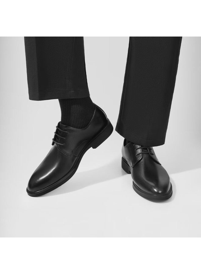 Belle Men's Business Formal Leather Shoes Casual Height Increasing Soft Bottom Genuine Leather Shoes 10503am0 Black-internal Height Increase 39 - Image 3