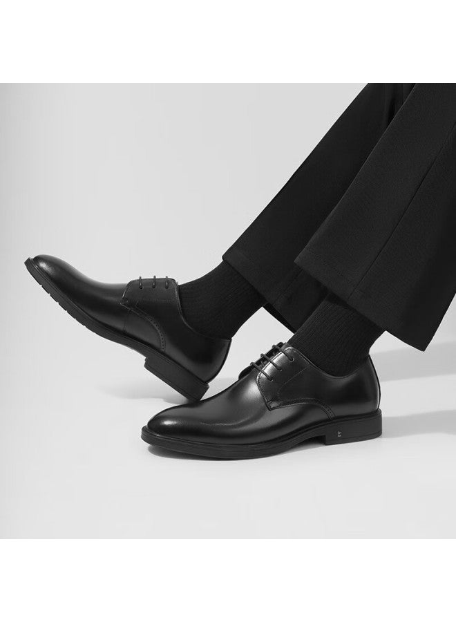 Belle Men's Business Formal Leather Shoes Casual Height Increasing Soft Bottom Genuine Leather Shoes 10503am0 Black-internal Height Increase 39 - Image 4