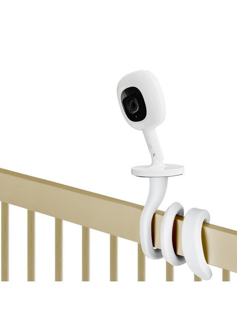 Baby Monitor Mount Compatible With Nanit Pro Smart Baby Monitor & Flex Stand Versatile Twist Mount Without Tools Or Wall Damage Travel Baby Monitor Accessory White