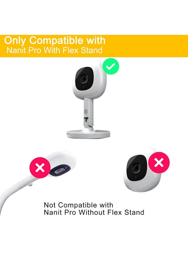 iTODOS - Baby Monitor Mount Compatible With Nanit Pro Smart Baby Monitor & Flex Stand Versatile Twist Mount Without Tools Or Wall Damage Travel Baby Monitor Accessory White - Image 1