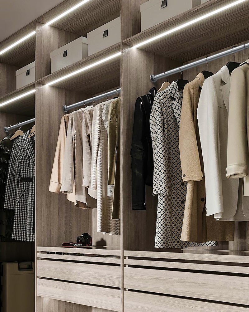 Supforce Closet Rods for Hanging Clothes, 17 to 54 Inches Stepless Adjustable Metal Closet Rod, 1.3 Inches Heavy Duty Clothes Hanging Rod for Closet Wardrobes Laundry RV, Silver - Image 3