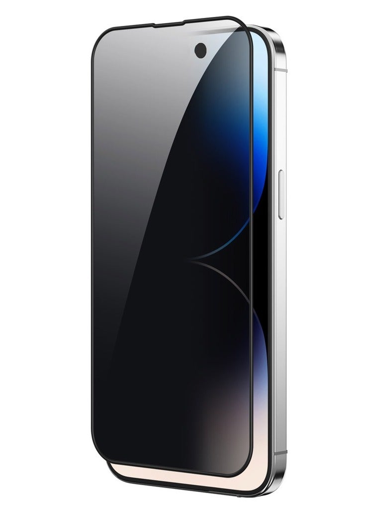 GREEN LION iPhone 15 Pro Max Screen Protector 3D Silicone Privacy Glass / Anti Fingerprint / Grease Resistance / Anti Scratch / Bubble Free / Blocked Side Viewing / Highly Responsive / Crystal Clear - Black - Image 1