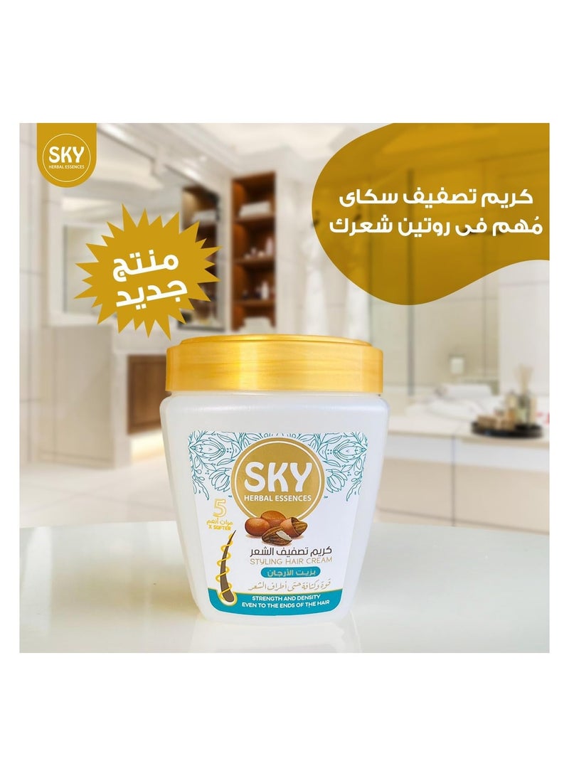 SKY Hair Styling Cream With Argan Oil - 250gm - Image 2