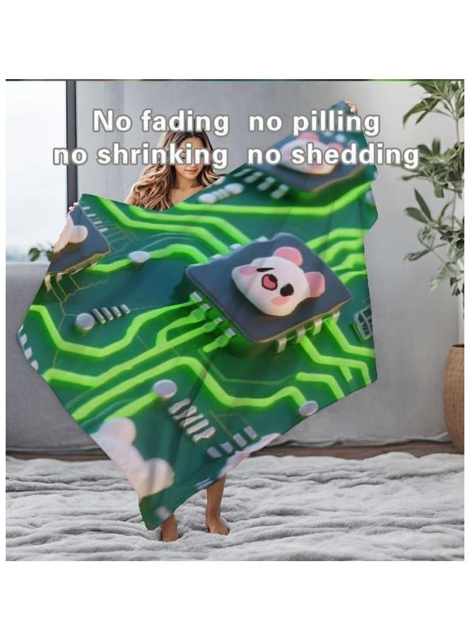 عام بطانية رقيقة من الفانيلا (دافئة ومريحة، ومناسبة للنوم واستخدام الألعاب وإزالة الغبار ومقاومة للرمل) 150 سم * 200 سم - 687 - Image 1