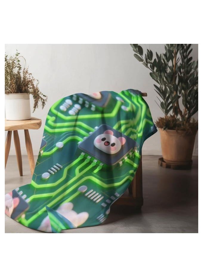 عام بطانية رقيقة من الفانيلا (دافئة ومريحة، ومناسبة للنوم واستخدام الألعاب وإزالة الغبار ومقاومة للرمل) 150 سم * 200 سم - 687 - Image 5