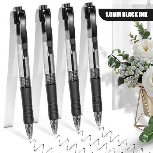 deegtran Pens Bulk, 100 Pack No Bleed Black Ink Click Pens with Soft Grip, Wholesale Retractable Ballpoint Pens for Office School, Medium Point Smooth 1.0MM - Image 3