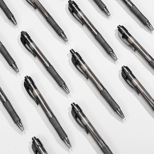 deegtran Pens Bulk, 100 Pack No Bleed Black Ink Click Pens with Soft Grip, Wholesale Retractable Ballpoint Pens for Office School, Medium Point Smooth 1.0MM - Image 5