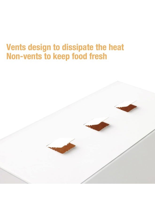 BAKIPACK 20 Rectangle Take Out Food Containers, 7x4x3 Inches, White Cardboard Lunch Boxes, Catering Boxes, Take Out Boxes-Fast Top, Paper Food To Go Boxes - Image 5