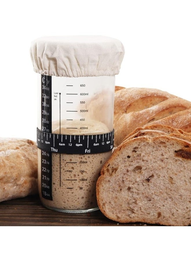 Hot Sale 24oz Sour Bread Fermented Glass Jar Fermented Dough Bread Baking Supplies Thermometer With Lid-Specifications:Scale 600ml Color A-2 - Image 2