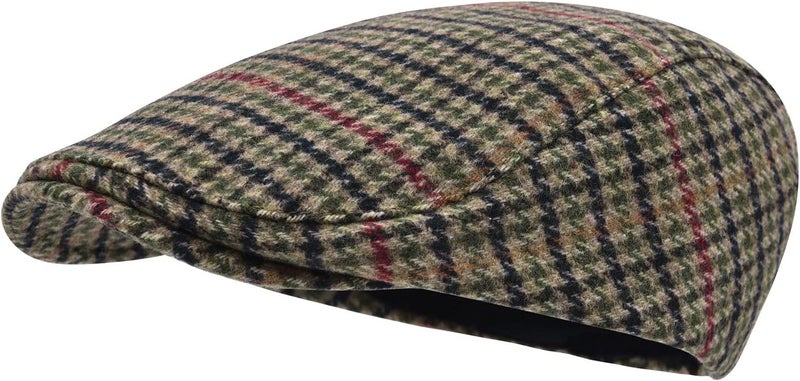 STARANCE Men's Flat Cap Wool Tweed Driving Irish Newsboy Hat - Image 1